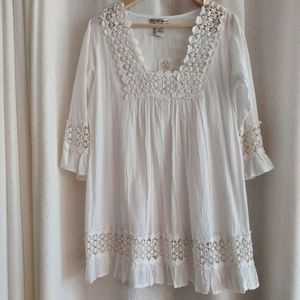 Cute Options White Lace Mini Dress